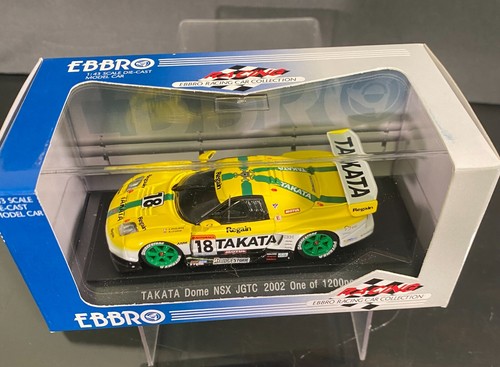 TAKATA 1:43 Ebbro Dome Honda NSX JGTC 2002 Model Car 18 Yellow 331 Ltd Ed 1/1200 - Picture 17 of 21