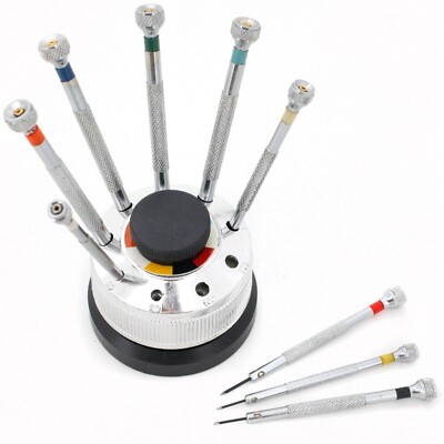 9 SCREWDRIVER FOR ROLEX DATE DATEJUST SUBMARINER GMT SET STAND EXTRA BLADE TOOL
