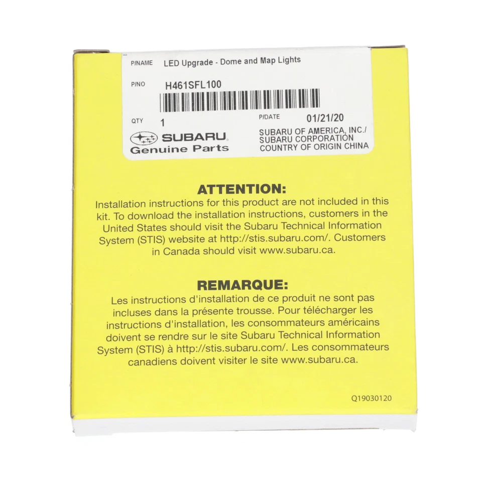 OEM NUEVO 2015-2023 Subaru mapa interior y luces domo actualización LED H461SFL100 Foto 3 de 4