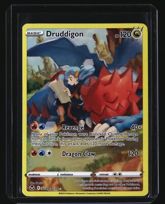 Pokemon DRUDDIGON TG09/TG30 Trainer Gallery ( Silver Tempest) NM/Near ...