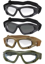 Ventec Anti-Fog Tactical Goggles ANSI-Z87-1 RATED UV 400 Shatterproof Lenses