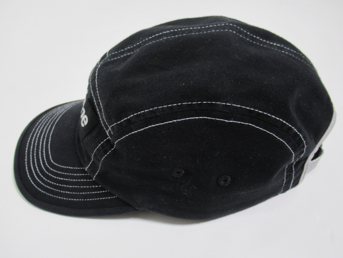 Supreme 2-Tone Twill Camp Cap Black One Size Made In U.S.A. Supreme 2-Tone Twill Camp Cap Black One Size Made In U.S.A.