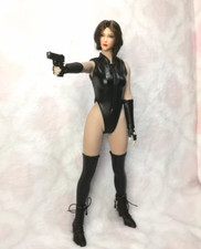 1/6 Female Soldiers Clothes Leather Jumpsuit Suit F 12" PH Action Rubber Body