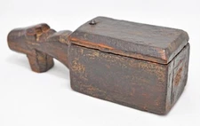 Antique Wooden Kum Kum Powder Tika Box Original Old Hand Crafted Nice Shape