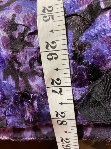 Fabric Lot 3 Yds 54 W Purple Violet Animal Print Crinkled Frayed Floral - Picture 8 of 8