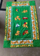 NEW HANDMADE CHILDREN'S QUILT -SPOT THE DOG FABRIC