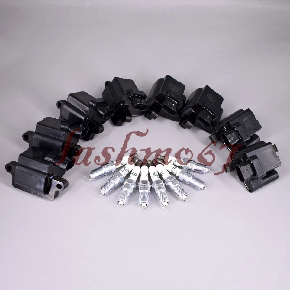 Paquete de 8 bobinas de encendido y bujías y cables para Chevy GMC UF271 41-962 48322 Foto 2 de 4
