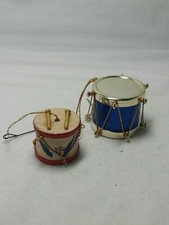 Set Of Two Small Drum Ornaments
