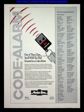 Code-Alarm Auto One Security 1988 Trade Print Magazine Ad Poster ADVERT