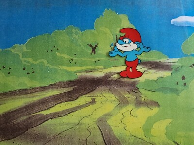 Hanna Barbera Original 1980er Vintage TV SCHLÜMPFE Animation Art Production Cel #331