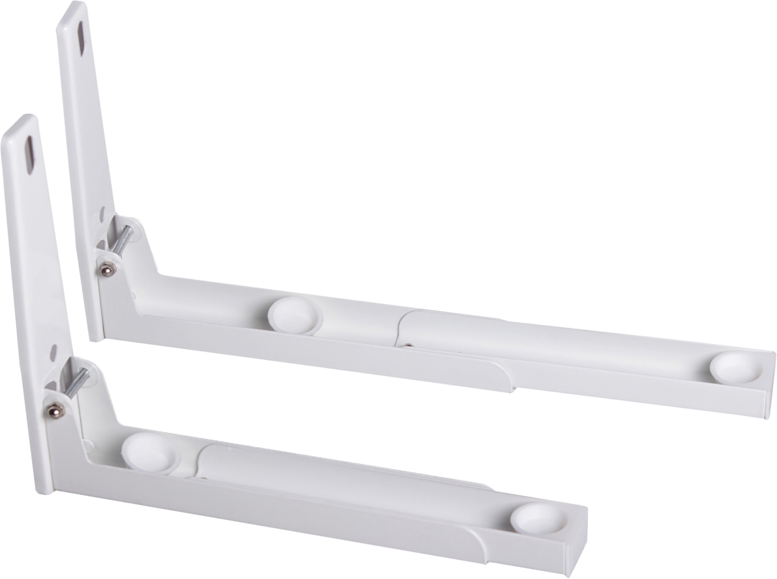 White Microwave brackets with Extendable Arms - Medium