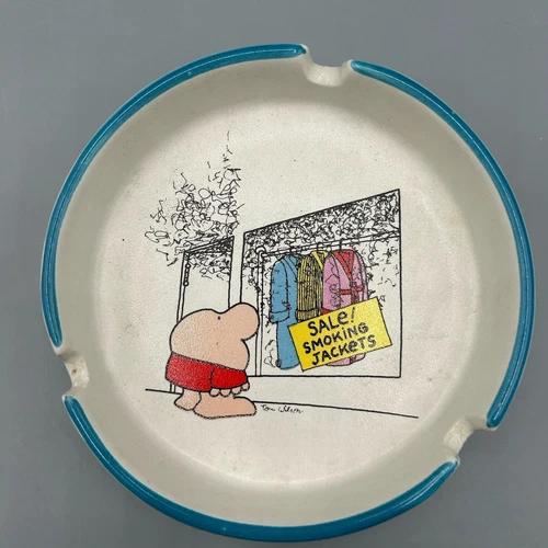 Vintage 1976 Stoneware Ziggy Ashtray 5” Tom Wilson Universal Press Syndicate