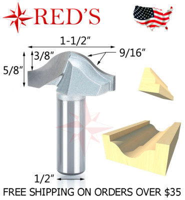 Tideway Carbide Industrial LC05092408 1-1/2 X 5/8 Trim Bit 1/2'' shank router bit