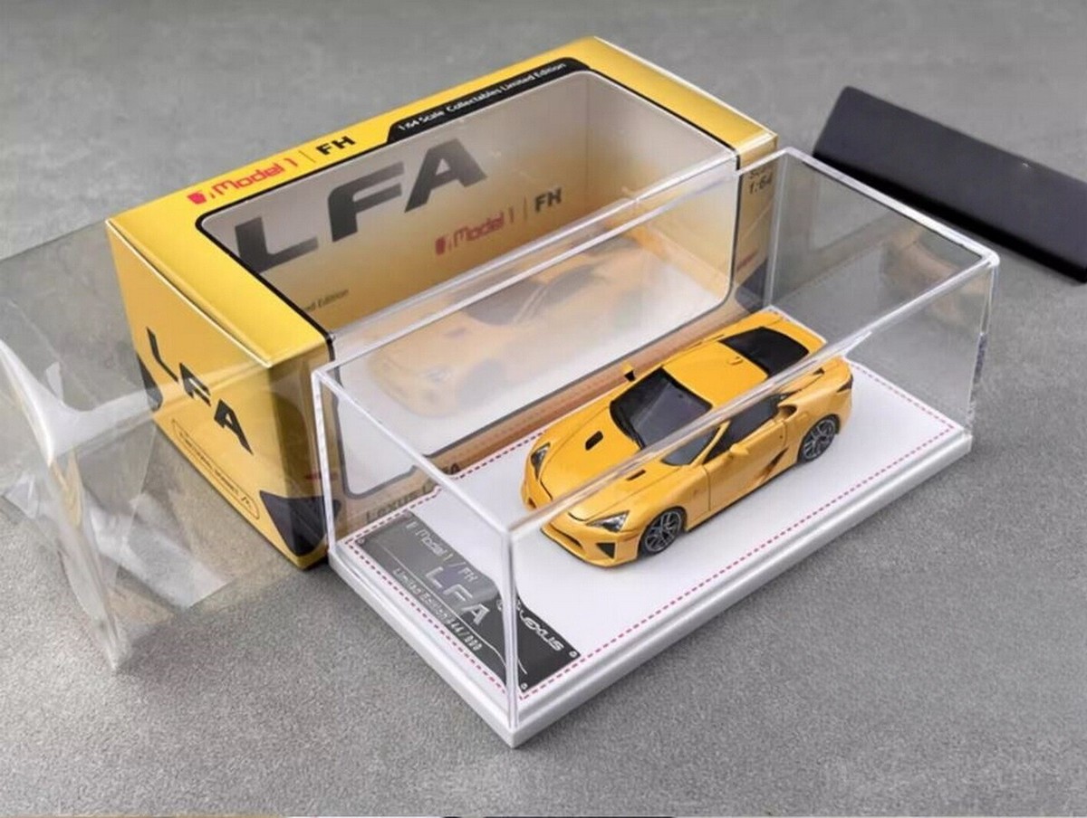 FH 1/64 Scale Lexus LFA Yellow Diecast Car Model Toy Collection