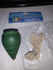 CLASSIC TROMPO WOODEN wood SPINNING TOP SIZE 3"-assorted colors sent at random
