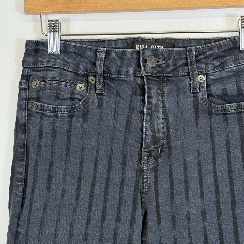 Pantalones de mezclilla para mujer Kill City originales de culto ajustados de alambre alto gótico punk 27 Foto 2 de 4