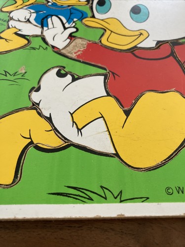 Vintage Walt Disney Huey,Dewey & Louie 10 Piece Wooden Puzzle - Picture 3 of 8