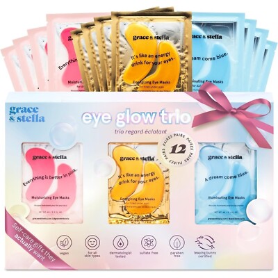 grace & stella Under Eye Patches - Birthday Gifts for Women (12 pairs) Gifts