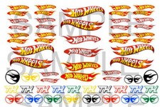 1:64 WATER-SLIDE DECALS FOR HOT WHEELS, MATCHBOX, SLOT CAR: