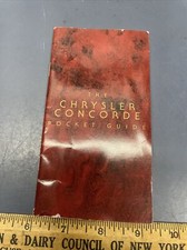 Vintage 1993 The Chrysler Concorde Pocket Guide Dealership Reference