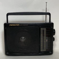 VTG SounDesign Portable Radio Model 2236blk FM AM 2 Band Portable Black EUC