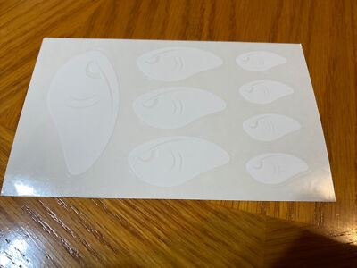 Spro Fishing Lure Decal 4  x 6'' With 7 White Shad Decal On It