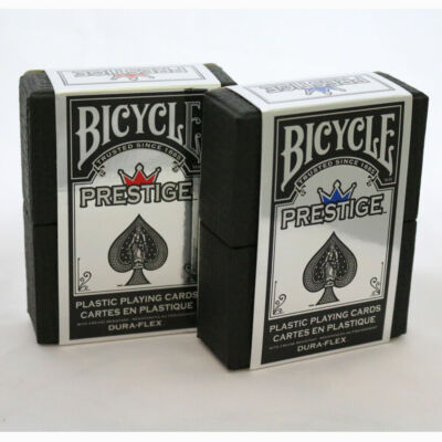 2 Box Edition Decks Red Blue Bicycle Prestige Poker Playing Cards 100% Plastic