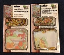 1978 embroidery kit Hummingbird and butterfly meadow open door 2912 2911