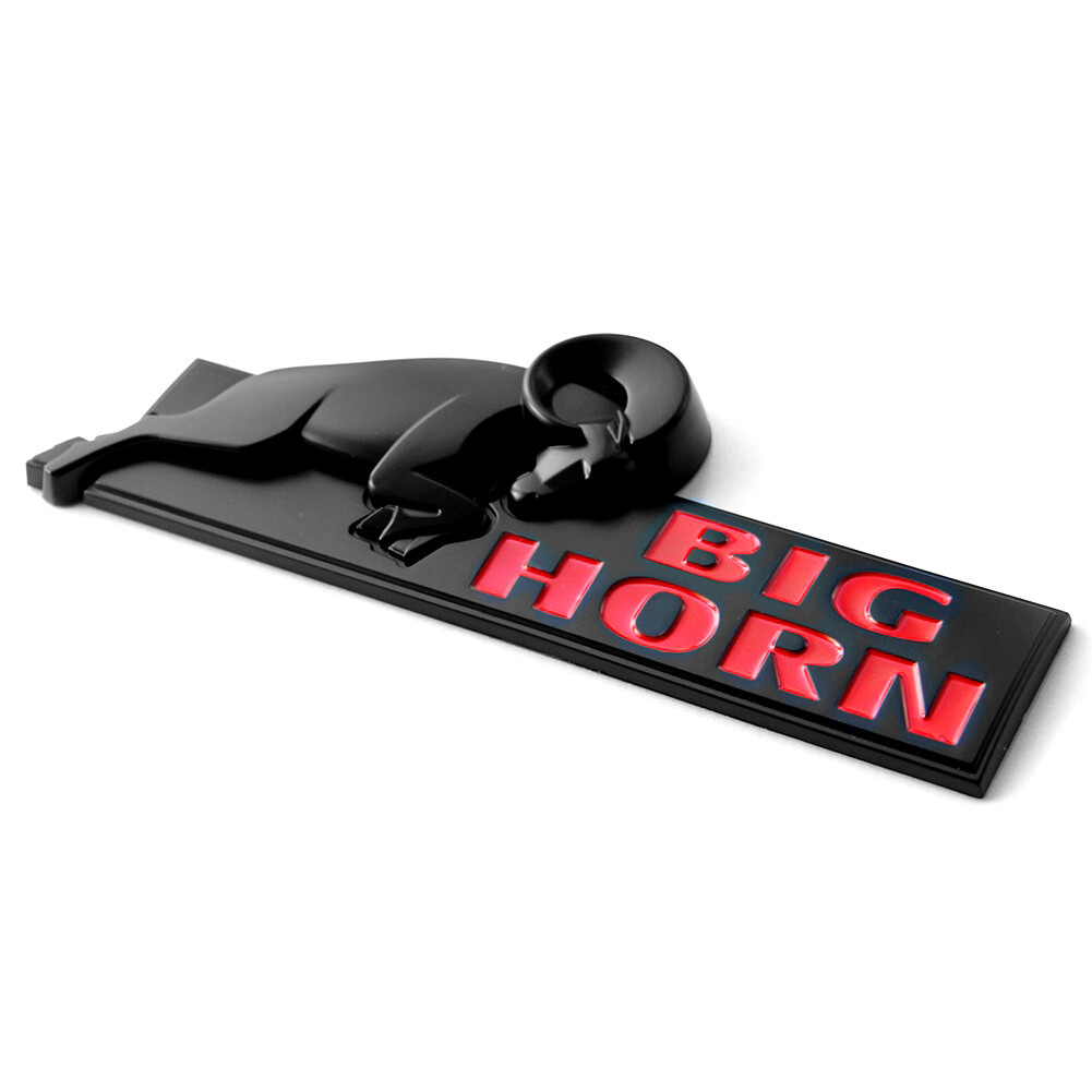 1x OEM Black BIG HORN Emblem BIGHORN Fender Badge fits 1500 2500 F Red