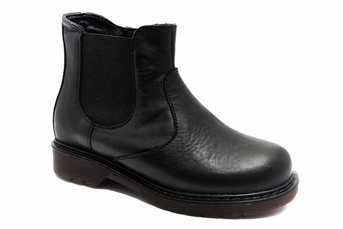 VALLEVERDE 36820 NERO Stivaletti Invernali Anfibi Scarpe Scuola Cerniera Bambina - Foto 6 di 6
