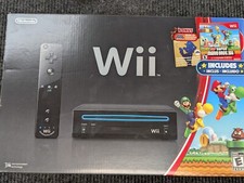 Nintendo Wii Console Super Mario Bros Edition Black Complete In Box