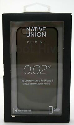 NEW Native Union iPhone 6/6s CLIC Air Ultra Slim SMOKE BLACK Phone Grip Case