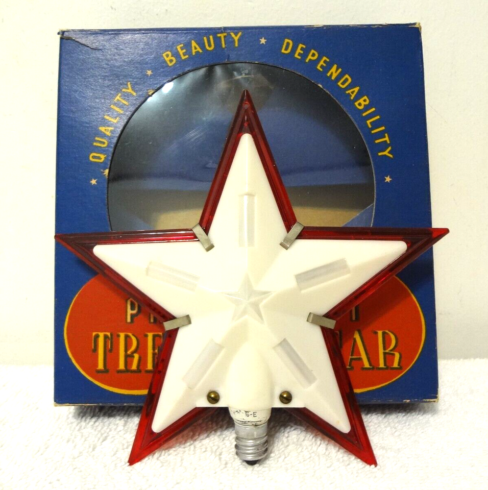 Vintage PARAMOUNT TREE TOP STAR General Electric Lamp TOPPER Christmas