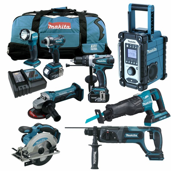 12Tlg. Makita Lxt 18V Akku Werkzeugset +DJR360 Rtj ReciprosäGe +DHR241 Z-image