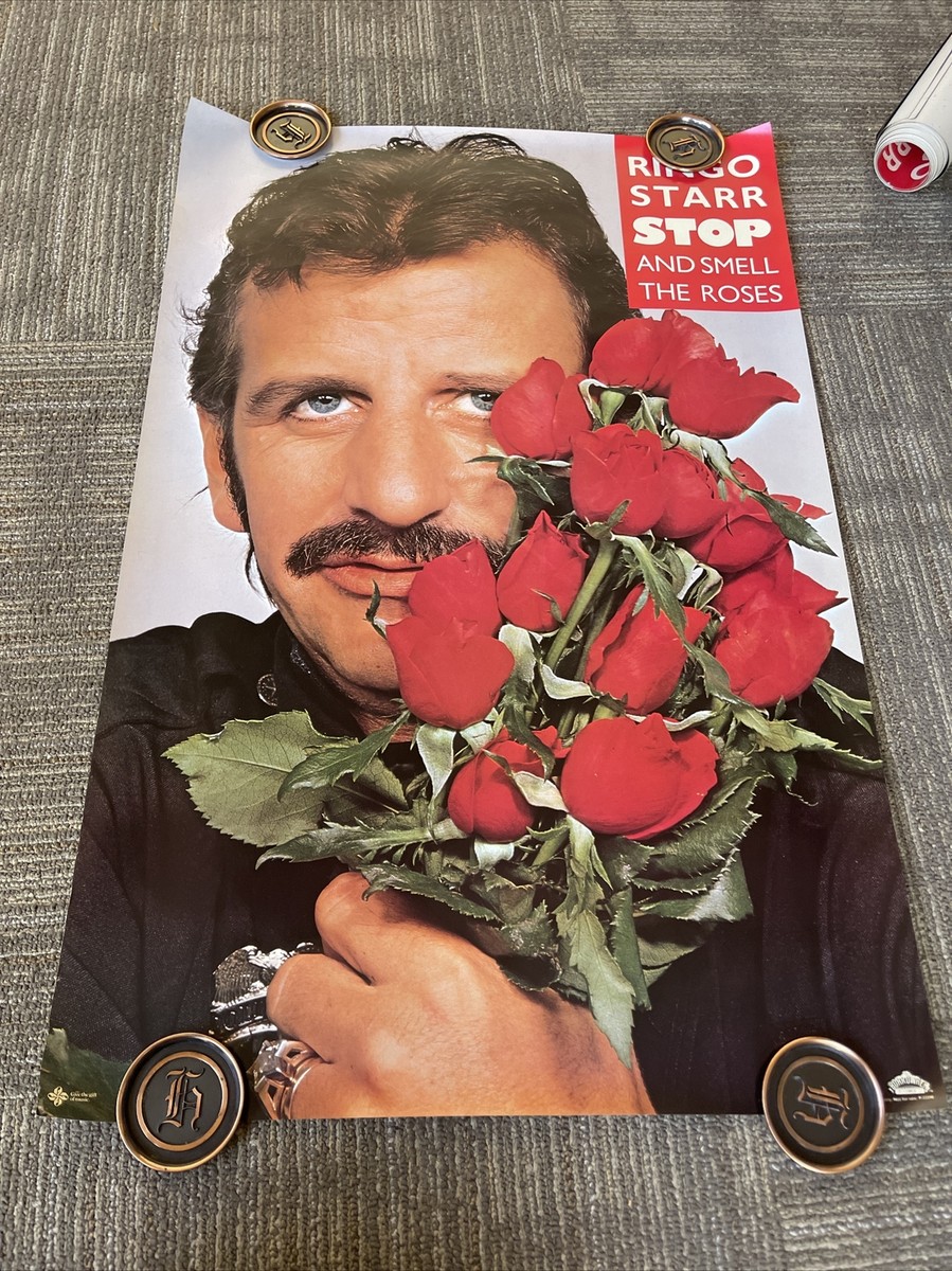 114 1981 Ringo Starr Stop And Smell The Roses Record Promo Poster