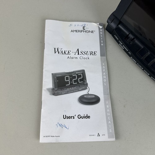 Ameriphone Clarity Wake Assure Alarm Clock with Bed Shaker TESTED WORKS - Picture 2 of 11