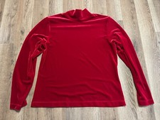 Lands' End Shirt, Women's Size Large, Red, Long Sleeve, Turtle Neck