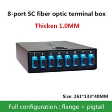 8-port SC fiber optic terminal box thickened 1.0MM including flange pigtail