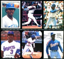 RUBEN SIERRA TEXAS RANGERS 68 Broder Baseball Cards With 6 Different