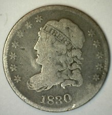 1830 US Half Dime Silver Capped Bust Very Good - VG Type Coin