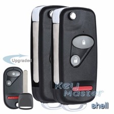 2x Modified Flip Remote Key Shell Case For Honda Civic Cr-v Element 2002-2007