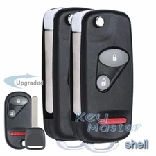 2x Modified Flip Remote Key Shell Case for Honda Civic CR-V Element 2002-2007