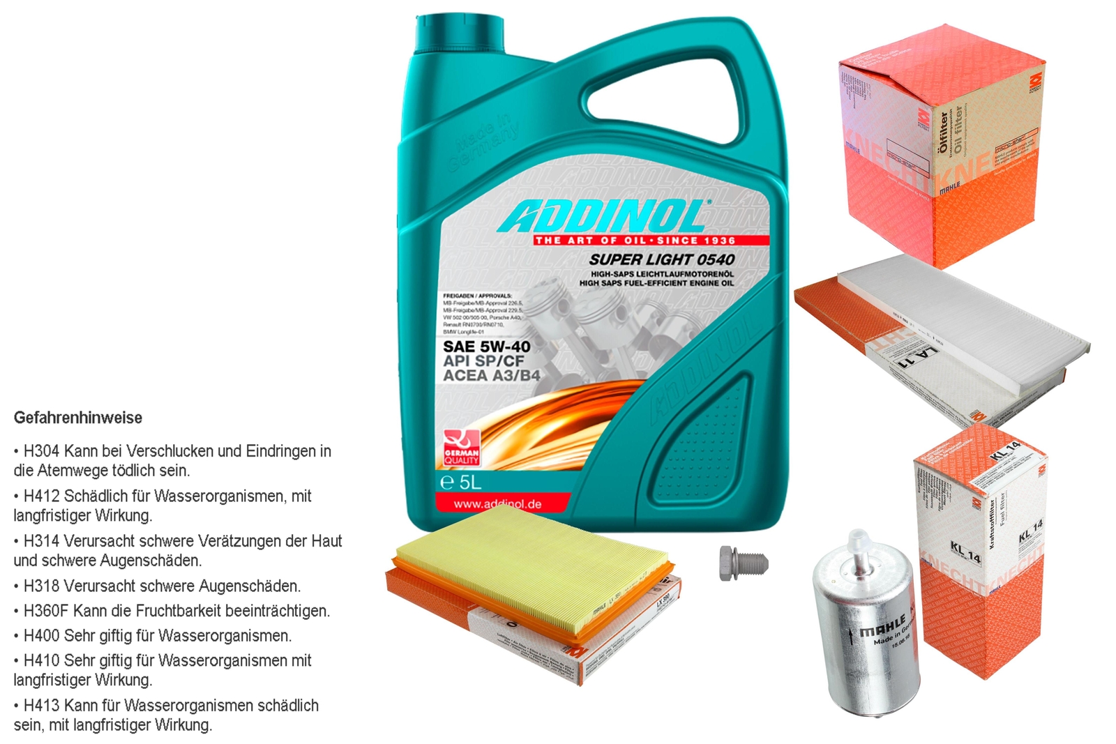 MANN INSPEKTIONSPAKET+5L ORIGINAL 5W-30 ÖL Passend Für OPEL ASTRA J 2.0 CDTI
