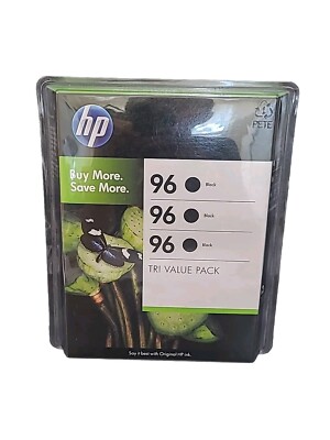 Genuine HP 96 Black x3 Tri-Pack Ink Cartridge Multi Value Pack / Exp 3/ ...