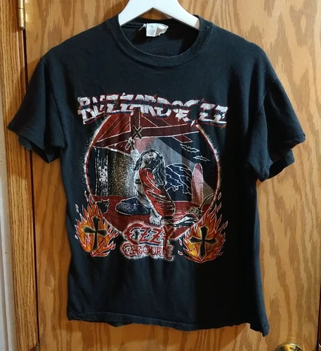 Ozzy Osbourne Blizzard Of Ozz Concert Shirt Def Leppar 1980s vintage concert t-shirt, vintage, single stitch, B+ condition