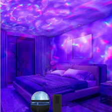 Galaxy Star Projector LED Light USB Water Ripple Wave Lamp w/ Remote