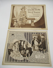 2 Orig Lobby Cards Ethel Clayton PETTIGREWS GIRL 1919 & SINS OF ROSEANNE 1920