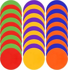 Poly Spot Markers for Gym 9 inch, Red, Orange, Yellow, Green, Blue, Purple