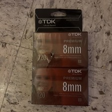 2 Pack TDK MP Superior Grade 120 Minutes, 8mm Video Cassette Camcorder Tapes