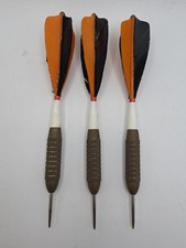 Vintage Unicorn Black/Orange Feather Set Of Darts With Clear Case